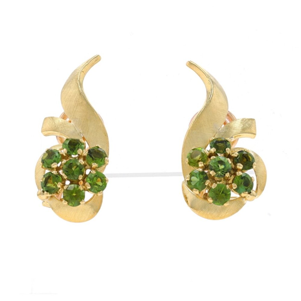 H. Stern Tourmaline Vintage Large Stud Earrings - Yellow Gold 18k Rnd 2.52ctw